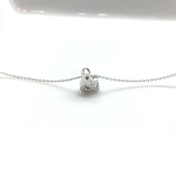 silver matte and symbol charm necklace