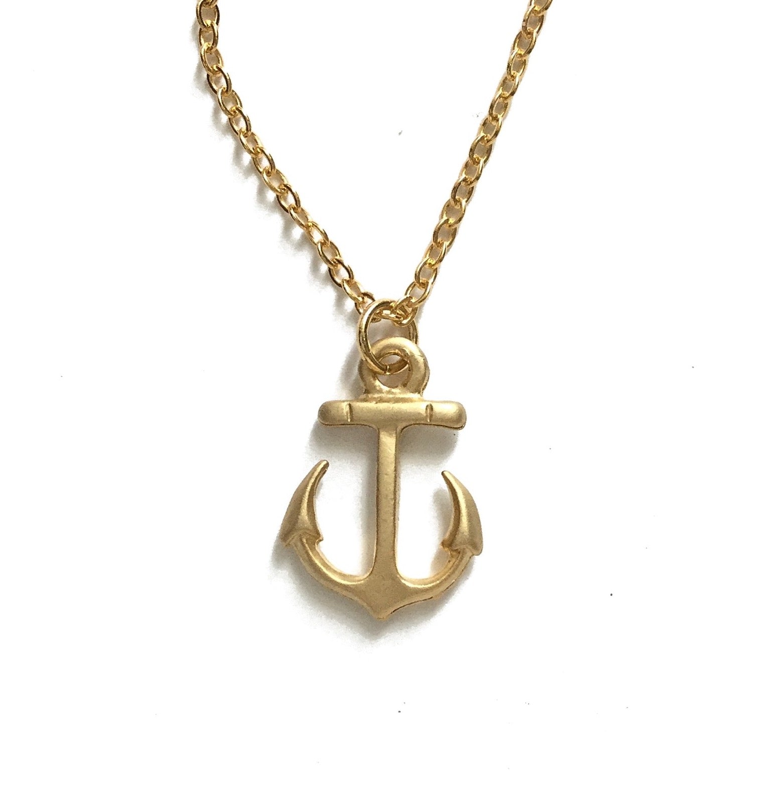 Gold Plated Anchor Necklace