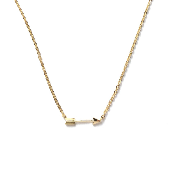 Tiny gold plated Arrow Necklace