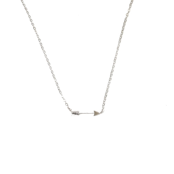 Tiny Silver plated Arrow Necklace
