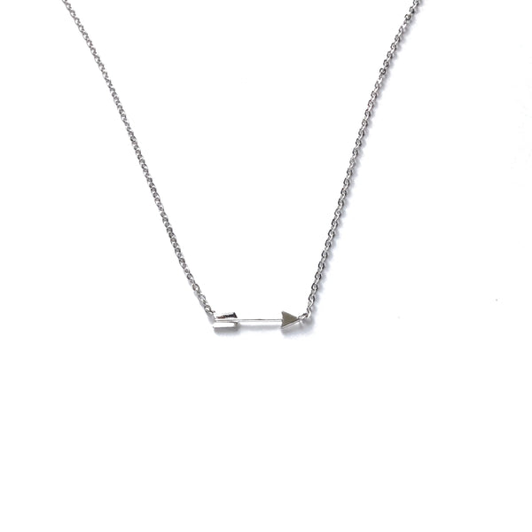 Tiny Silver plated Arrow Necklace