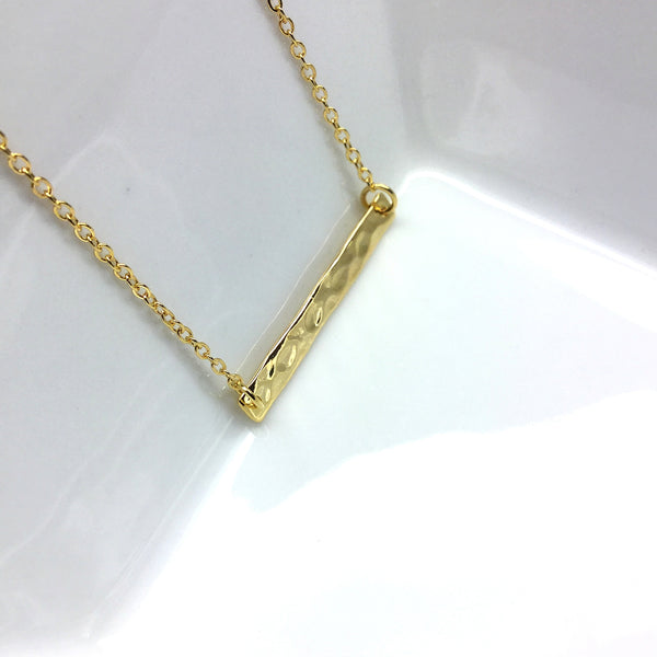 gold bar hammered jewelry