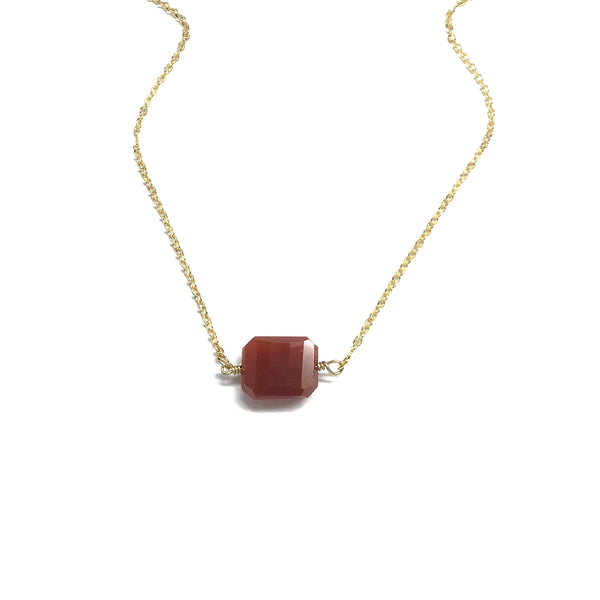 carnelian semi precious necklace