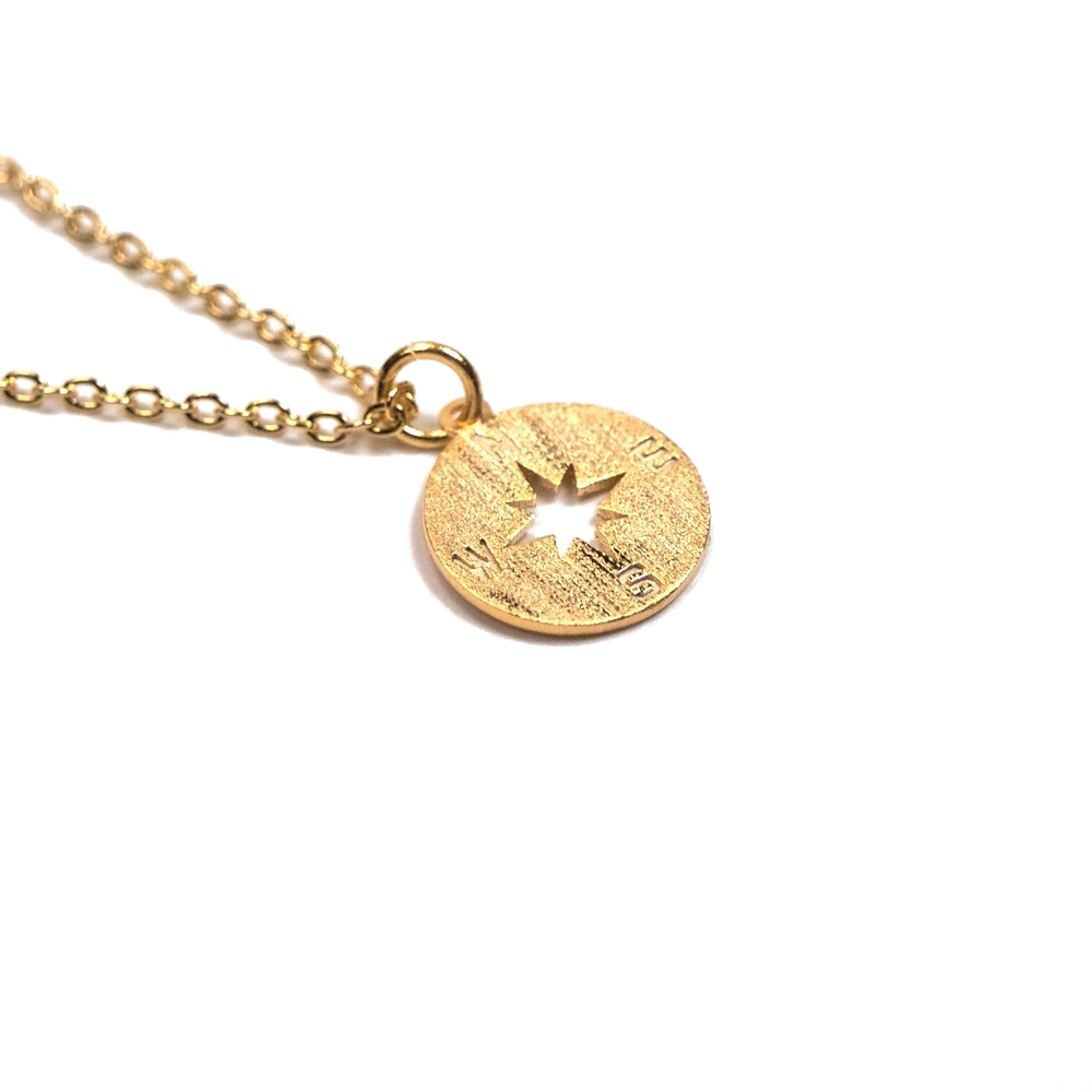 gold compass necklace