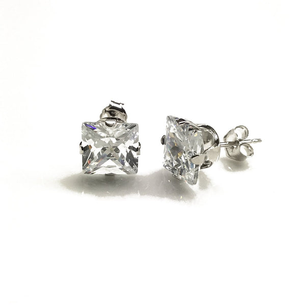 cz diamond stud earrings