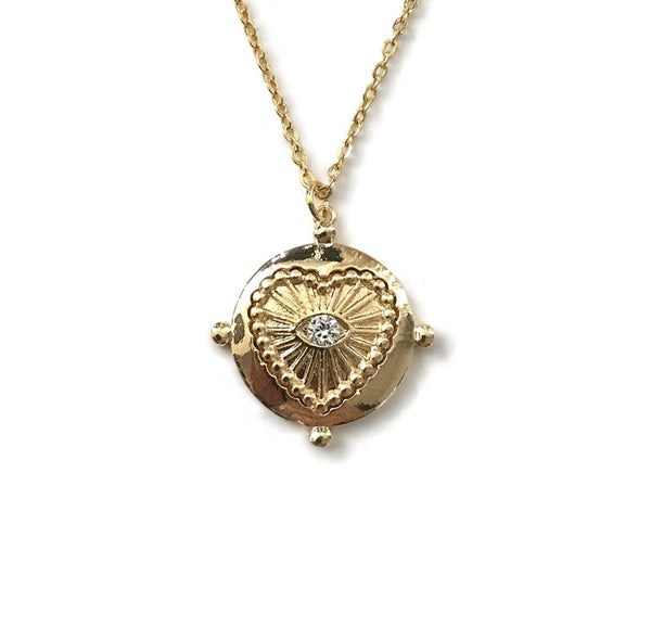 eye of protection heart necklace