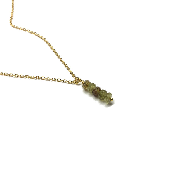 Natural Green Garnet Gemstone Necklace