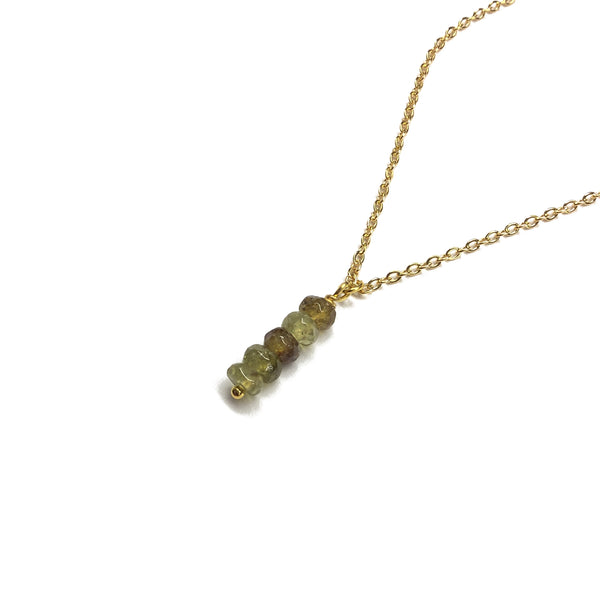Natural Green Garnet Gemstone Necklace