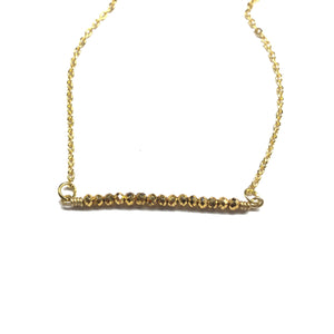 gold pyrite necklace