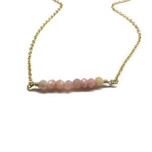 pink opal necklace
