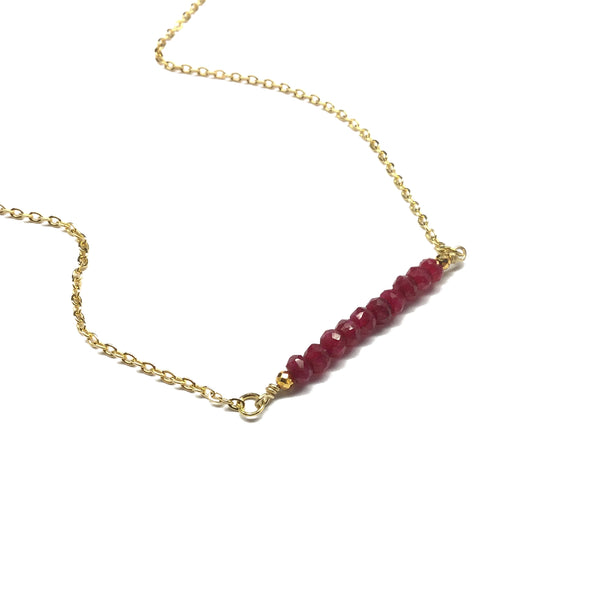 ruby gemstone necklace