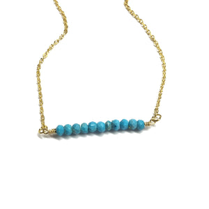 turquoise bar necklace