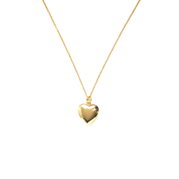 Tiny gold plated heart locket necklace