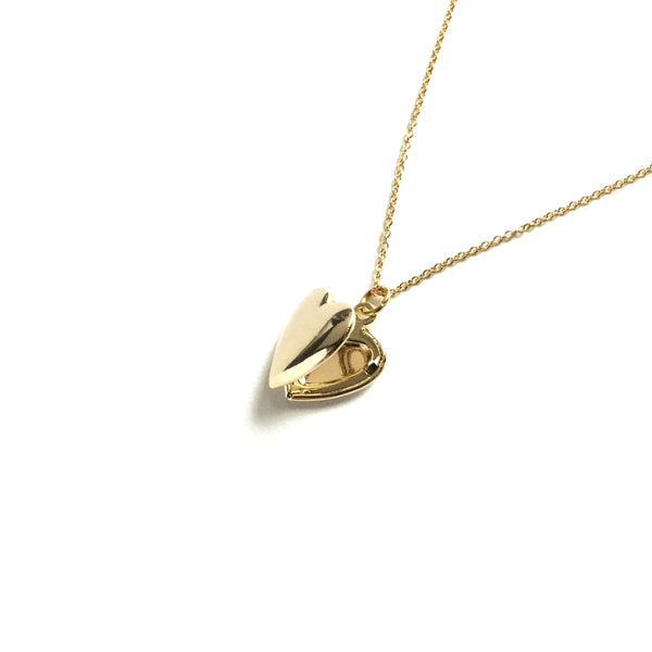 Gold plated heart locket 