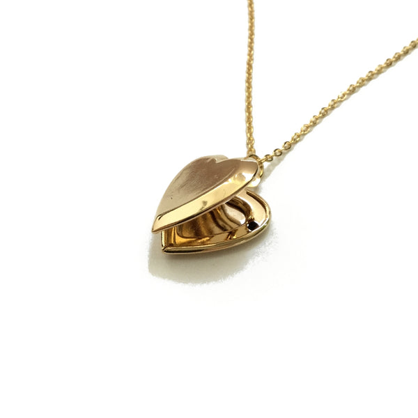 Gold plated over brass heart locket