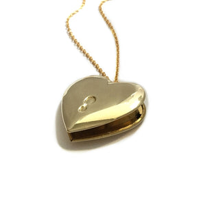 keyhole heart locket necklace