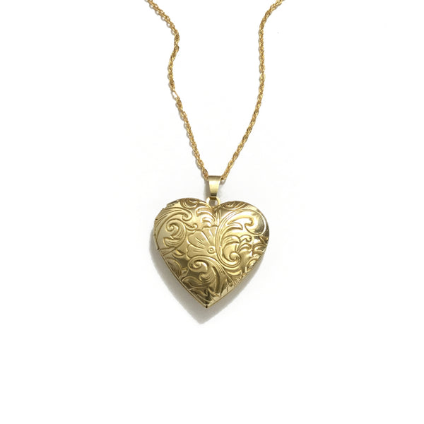 gold plated heart locket