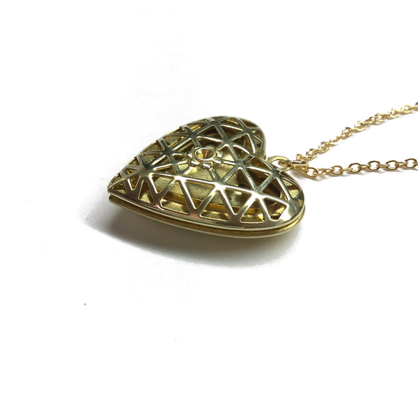 gold heart locket