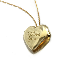 I love you heart locket necklace