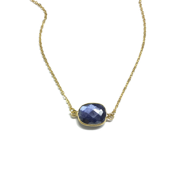 sapphire moonstone gemstone necklace