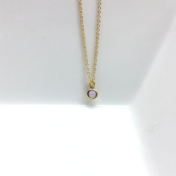 tiny opal pendant