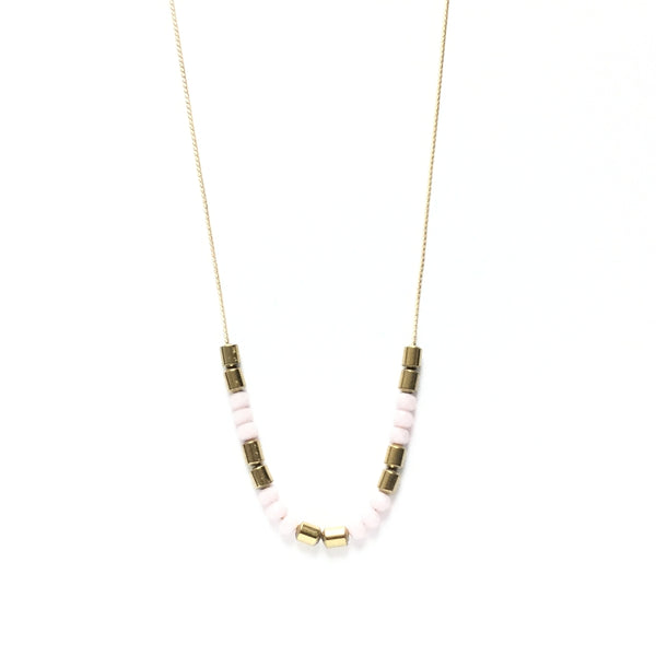 Pink gold necklace