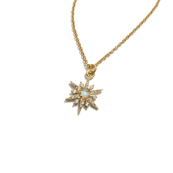 Opal Star Cubic Zirconia Necklace