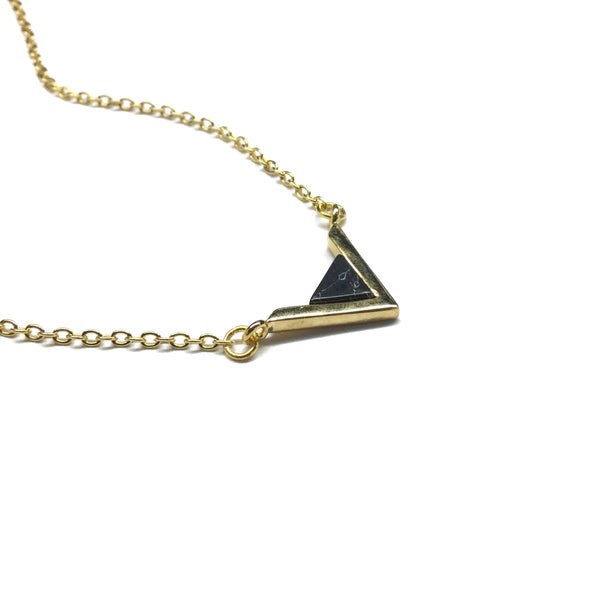 geometric triangle necklace