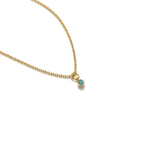 dainty turquoise drop pendant necklace