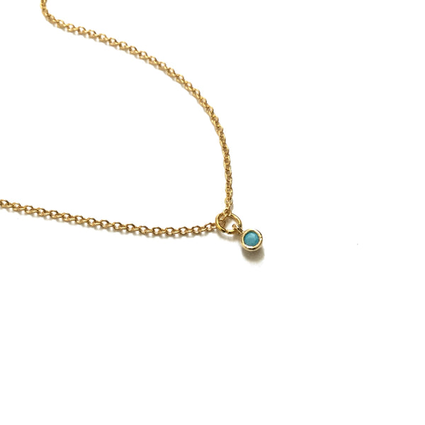 tiny turquoise necklace