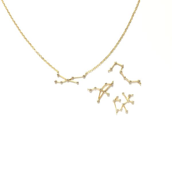 Gold plated Zodiac Cubic Zirconia Necklace