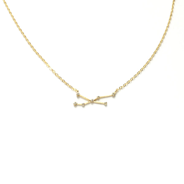 Gold plated Zodiac Cubic Zirconia Necklace